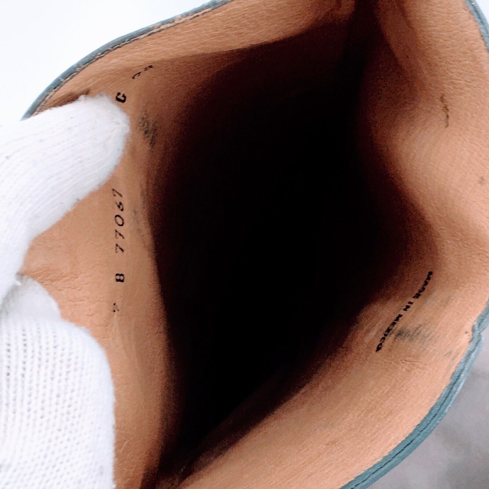 FRYE Womens Tall Riding Boot Paige Grey Leather Buckle Boot Distressed Sz 9 - Picture 10 of 16